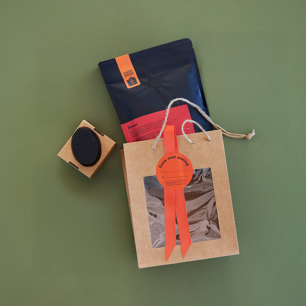 Gavepakke; kaffe og kaffesåpe