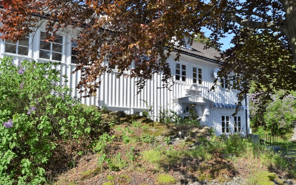 Bilde av huset p&aring; feriestedet.